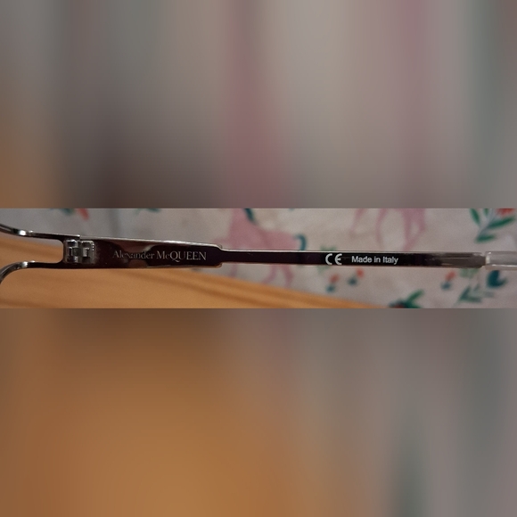 Alexander McQueen 0218SK 005 Silver & Purple UV Cat Eye Sunglasses Frames - Picture 8 of 9